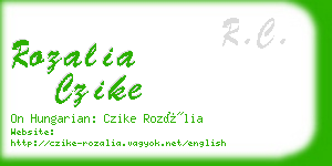 rozalia czike business card